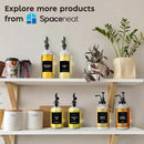 Olive Oil Dispenser Bottle - Includes 55 Kitchen Essential Labels - Cooking Oil Bottles for Kitchen, Coffee Syrup Dispenser - Pourer Spout with 11.8 fl oz Glass Container Cruet - 4pcs, Black by CozyNest Decor
