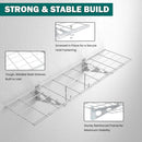 EVERHANGER Garage Wall Shelves, 12 X 48 Inch Wall Mounted Storage Shelves, Heavy Duty Metal Shelving with Hooks, 2 Pack, White by GreenHaven Gardens