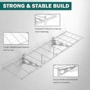EVERHANGER Garage Wall Shelves, 12 X 48 Inch Wall Mounted Storage Shelves, Heavy Duty Metal Shelving with Hooks, 2 Pack, White by CozyNest Decor