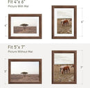 5x7 Picture Frame Natural Solid Walnut Photo Frames with 4x6 Removable Mat Wall Hanging Large Handcrafted Frame with HD Plexiglass Wall and Tabletop Display Large Poster Frame by CozyNest Decor