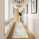 Wonnitar Washable Rug Runner 2'6''x8', Boho Floral Hallway Runner Rug 8ft Long Carpet for Bedroom, Soft Non Slip Ultra-Thin Beige Carpets for Bathroom Kitchen Bedside by TinyTreasures Baby Boutique