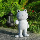 Garden Statue Frog Outdoor Decor, Solar Patio Garden Sculptures & Statues, Resin Garden Decor Gift for Women, Mom, Grandma by GreenHaven Gardens