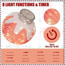 BRIGHTDECK Outdoor Christmas Ornaments, Lighted Pop-Up Outdoor Holiday Ball Decoration with 80 LED Lights, 8 Light Modes, Lighted Collapsible Holiday Decorations for Yard, Home (Pink) by CozyNest Decor