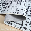 Door Mat Indoor Entrance 2x3 Rug Machine Washable Boho Moroccan Small Area Rug Non-Slip Low Pile Throw Rugs for Entryway, Kitchen, Front Door Indoor Entrance,Kids Room (Black and White) by TinyTreasures Baby Boutique