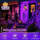 JMEXSUSS 2 Pack Purple Solar Halloween Lights Outdoor, 66ft 200 LED Solar Fairy Lights Outdoor Waterproof, 8 Modes Solar String Lights for Outside Halloween Christmas Decorations by GreenHaven Gardens