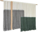 Macrame Wall Hanging Green Large Dip Dye Fiber Wall Art Bohemian Yarn Tapestry Wall Décor 57''W*35''L by CozyNest Decor