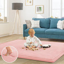 Baby Play Mat for Floor Tummy Time Mat Nursery Rug Muscle Mat Area Rug Playroom Rug Tatami Mat 6'7"x5'11" Memory Foam 1.3" Thick Crawling Mat for Babies,Toddlers, Infants, Kids,Floor Mat(Pink) by TinyTreasures Baby Boutique