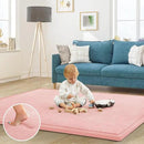 Baby Play Mat for Floor Tummy Time Mat Nursery Rug Muscle Mat Area Rug Playroom Rug Tatami Mat 6'7"x6'7" Memory Foam 1.3" Thick Crawling Mat for Babies,Toddlers, Infants, Kids,Floor Mat(Pink) by CozyNest Decor