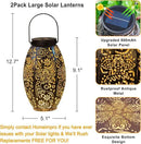 2Pack Owl Solar Outdoor Lanterns Waterproof, Large Decorative Garden Solar Lights for Table, Patio, Yard, Lawn Ornaments, Birthday Mothers' Day Gifts for Mom Dad ( Antique Bronze) by GreenHaven Gardens