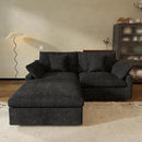 JACH Sectional Couches for Living Room, Cloud Sectional Couch with Deep Seat, Love Seat Modular Sofa with Chaise, Covers Removeable & Washable, Sofas Furniture for Living Room, Black by CozyNest Decor