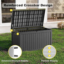 230 Gallon Outdoor Deck Box,Storage Lockable Waterproof Patio Furniture,Garden Tools,Cushions,Pool Accessories Outside Storage Resin Box(Black) by GreenHaven Gardens