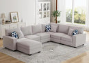 L Lengend Vansen Modular Sectional Sofa U Shaped Couch with Ottoman Modern Reversible Corner Sectional Couch for Living Room (Light Grey, U Shaped Sofa-2) by CozyNest Decor