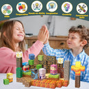 200PCS Magnetic Blocks Building Toys Set, Light Up Build 3D Magnetic Building Blocks for Kids Boys Girls Ages 3+, Magnet Cubes STEM Sensory Christmas Birthday Gift Construction Toys by TinyTreasures Baby Boutique