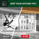 ROYAL CRAFT WOOD Luxury Bamboo Kitchen Drawer Organizer - Silverware Organizer - Utensil Holder and Cutlery Tray with Grooved Drawer Dividers for Flatware and Kitchen Utensils (7 Slot, White) by CozyNest Decor