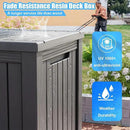 200 Gallon Lockable Resin Deck Box, Waterproof & UV-Resistant Outdoor Storage Box for Outdoor Cushion Storage, Garden Tools & Pool Accessories Storage, Gray by CozyNest Decor