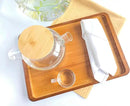 Bamboo Serving Tray – Two Sizes for Breakfast, Tea, Coffee & Snacks – Eco-Friendly Wooden Tray for Bed, Kitchen, Coffee Table, or Decorative Use by CozyNest Decor