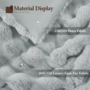 Touchat Luxury 1000GSM Faux Rabbit Fur Throw Blanket, Super Heavy Warm Cozy Grey Blankets for Couch Bed Sofa, Ruched Plush Fuzzy Elegant Soft Reversible Mink Blanket for Living Room Bedroom by CozyNest Decor