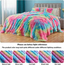 GONAAP Fuzzy Faux Fur Throw Blanket Dark Rainbow Super Soft Cozy Plush Fuzzy Shaggy Blanket for Couch Sofa Bed (Dark Rainbow, Throw(50"x60")) by CozyNest Decor