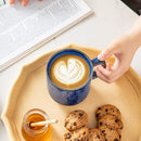 vancasso STARRY Coffee Mugs Set, 16 oz Ceramic Coffee Cups for Americano Hot Tea Iced Coffee Cold Brew Cocoa Milk Stoneware Mugs Set of 6, Dishwasher & Microwave Safe, Blue by CozyNest Decor