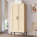 Tall Storage Cabinet, Kitchen Pantry Cabinet with 2 Doors & Adjustable Shelves for Laundry Room, Living Room, Entryway,Bathroom,Natural by CozyNest Decor
