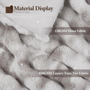 Touchat Luxury 1000GSM Faux Rabbit Fur Throw Blanket, Super Heavy Warm Cozy Grey Blankets for Couch Bed Sofa, Ruched Plush Fuzzy Elegant Soft Reversible Mink Blanket for Living Room Bedroom by CozyNest Decor