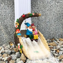 Gnome On The Swing Gutter Downspout Extension Decoration,Rain Downspout Diverter Garden Statue,Decorative Gutter Extension,Downspout Splash Block,Animal Resin Statue Outdoor Décor by GreenHaven Gardens