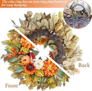 Fall Wreath for Front Door, 24 Inch Autumn Wreath with Pumpkins, Peony, Sunflowers & Dahlias, Fall Decorations for Home, Artificial Flowers Harvest and Thanksgiving Indoor & Outdoor by CozyNest Decor