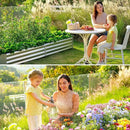 Land Guard 2 Pack 6×3×1ft Galvanized Metal Raised Garden Bed, Metal Planter Kit Box Outdoor for Deep-Rooted Vegetables, Flowers, Green and Herbs…… by CozyNest Decor
