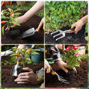 sungwoo Garden Tool Set 8 Piece, Heavy Duty and Lightweight Aluminium Alloy Tools with Non-Slip Ergonomic Handle, Storage Tote Bag, Gardening Hand Tools, for Women and Men Orange by GreenHaven Gardens
