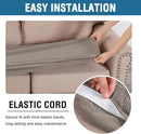 H.VERSAILTEX Super Stretch Individual Seat Cushion Covers Sofa Covers Couch Cushion Covers Slipcover Sets Thick Jacquard Textured Twill Fabric (1 Piece Sofa Cushion Cover, Taupe) by CozyNest Decor