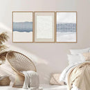 SIGNINART Large Abstract Framed Canvas Wall Art Set of 3, Minimalist Boho Line Art Prints, Modern Neutral Aesthetic Wall Decor, Blue and White Art Paintings for Living Room, Bedroom, Office 16"x24" by CozyNest Decor