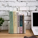 MyGift Whitewashed Wood Desktop Bookends, Decorative Bookshelf Display Organizers Office Book Shelf Decor, 1 Pair by CozyNest Decor