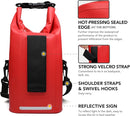 250 PCS Waterproof First Aid Kit, Roll Top Reflective Boat Dry Bag Bug Out Bags, Emergency Medical Kit Ideal for Boating, Camping, Fishing, Kayaking, Floating, Red by TinyTreasures Baby Boutique
