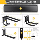 LBT 99" Garage Tool Organizer Wall Mount - 1000lbs Garden Tool Organizer with Adjustable Hooks, Heavy Duty Metal Garage Storage Rack, Anti-Rust Shed Rack Holder Hanging Rake Broom Mower Snowboard by GreenHaven Gardens