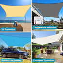 Amagenix Sun Shade Sail 10'X25' Curved Edge Outdoor Shade Canopy Dark Grey Breathable 95% UV Block Shade Cloth for Patio Garden Backyard (We Make Custom Size) by GreenHaven Gardens