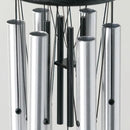Woodstock Wind Chimes Pachelbel's Canon in D, Silver Aluminum Tubes, Medium 32 - Inch, Deep Toned Windchime for Outdoor Decor for Garden, Patio, Porch by CozyNest Decor
