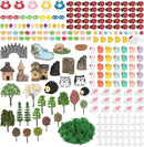Thrilez 210 Pieces Miniature Fairy Garden Accessories, Including Resin Animals, Miniature Figurines, Micro Landscape Ornaments Kit, Fake Diorama Trees for Fairy Garden Decor by CozyNest Decor