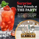 Highball & Chaser 13-Piece Boston Cocktail Shaker Set Stainless Steel Mixology Bartender Kit With Stand For Home Bar Cocktail Set | Laser Engraved Cocktail Tools | Plus E-Book with 30 Cocktail Recipes by CozyNest Decor