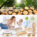 Kids Musical Instruments,100% Natural Wooden Music Percussion Toy Sets, 23 Pcs Tambourine Xylophone Toys for Kids, Girls Boys Preschool Education Early Learning Musical Toys with Bags by TinyTreasures Baby Boutique