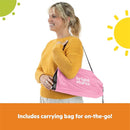 Bright Starts Pop 'N Sit Portable Booster, Indoor/Outdoor Use, Floor Seat with Feeding Tray, Pink, 6 Mos - 3 Yrs by TinyTreasures Baby Boutique