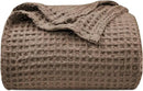 PHF Ultra Soft Waffle Weave Blanket Twin Size 66"x 90"- Washed Lightweight Breathable Cozy Woven Blanket for Bed - Aesthetic Decor for Couch Bedding Sofa Home Car - Cocoa Brown by CozyNest Decor
