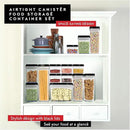 DWËLLZA KITCHEN Airtight Food Storage Containers with Lids - 5 Piece Set - Kitchen Accessories Food Containers - Pantry Organization and Storage - Clear Plastic BPA-Free - Keeps Food Fresh & Dry by CozyNest Decor