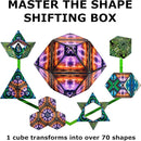 Shashibo Shape Shifting Box - Award-Winning Fidget Toy w/ 36 Rare Earth Magnets - Fidget Cube Transforms Into Over 70 Shapes, Sensory Toy Gift for Kids, Teens, and Adults (Elements) by TinyTreasures Baby Boutique