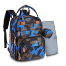 BabbleRoo Diaper Bag Backpack - Baby Essentials Travel Tote - Multi function Waterproof Diaper Bag, Travel Essentials Baby Bag with Changing Pad, Stroller Straps & Pacifier Case - Unisex, Blue Camo by TinyTreasures Baby Boutique