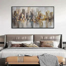 New York City Wall Art -Framed Modern Abstract Wall Art for Living Room, Office & Bedroom Cityscape & Paintings for Bedroom brooklyn bridge Pictures Wall Decor Chicago Artwork for Walls 24×48IN by CozyNest Decor