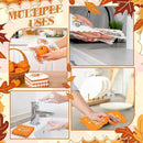 150 Pcs 5 x 5 Inches Fall Thanksgiving Paper Napkins Autumn Pumpkin Scalloped Cocktail Napkins for Decoupage Disposable Autumn Harvest Party Supply Bathroom Table Dessert Dinner Wedding Decor by CozyNest Decor