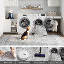jinchan Long Hallway Runner Rug 2x12 Machine Washable Runner Rug Grey Vintage Floral Design Non-Slip Ultra-Thin for Kitchen Laundry Room Bedroom Farmhouse (2‘x12',Grey) by TinyTreasures Baby Boutique