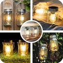 MJ Outdoor Mason Jar Lights Hanging Battery Operated Lamp Timer Cordless Lamps 2-Pack LED Decorative Garden Lanterns Glass Light for Patio Camping Courtyard Backyard Tree Hallway Stairs( Transparent) by GreenHaven Gardens