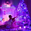 JMEXSUSS Connectable 100 LED Purple Halloween Lights Indoor, 8 Modes Plug in Purple Christmas String Lights Clear Wire, 33ft Christmas Tree Light Outdoor for Halloween Tree, Garden, Bedroom by GreenHaven Gardens