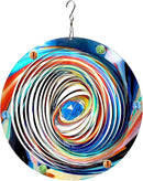 FONMY Mandala Wind Spinner w/Crystal Ball-Blue Plenet 3D Stainless Steel Hanging Spinners Worth Gift Christmas Decoration Indoor/Outdoor Garden Décor Kinetic Yard Art 12 Inches Wind Sculpture by GreenHaven Gardens